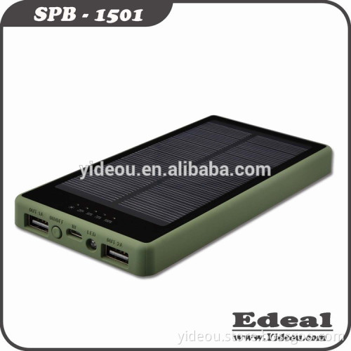 7000mAh 10000 mAh solar power bank with dual output